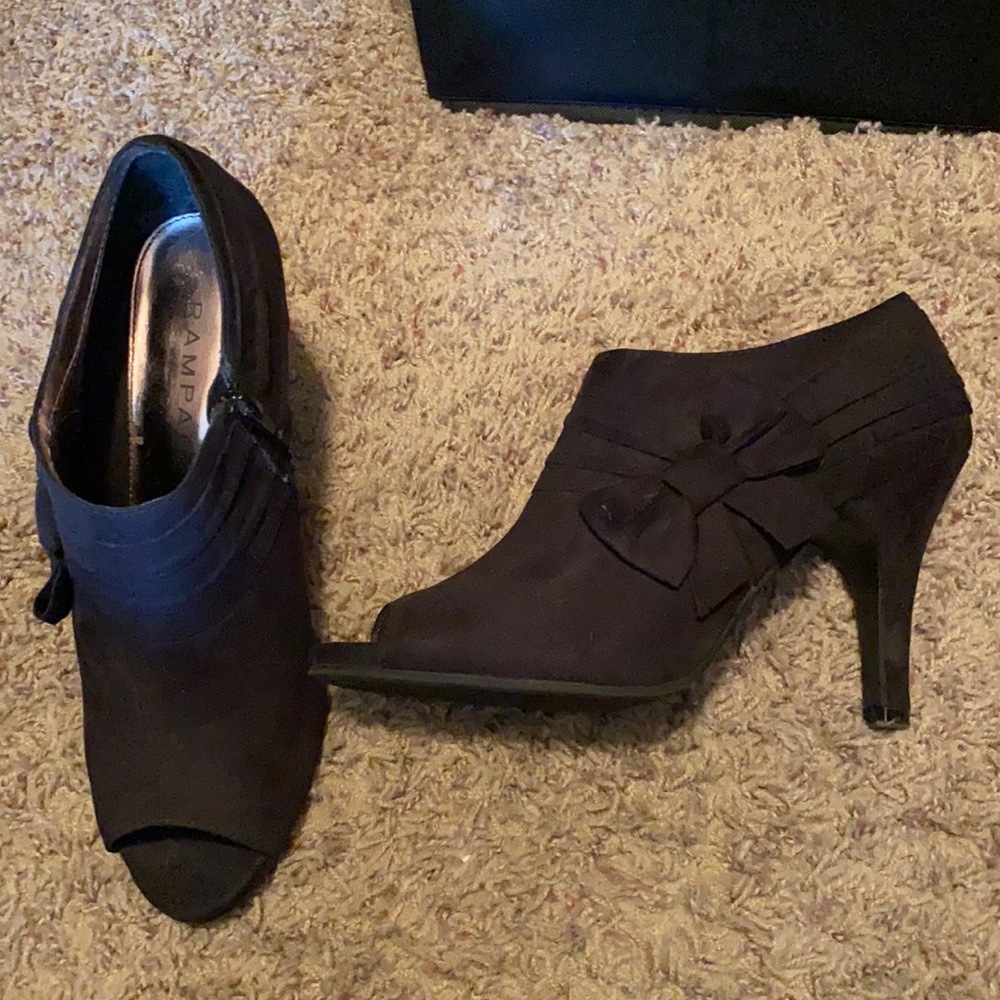 Black faux suede shoes